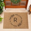 Personalization Mall Welcome Wreath Personalized 18x27 Synthetic Coir Doormat - 3 of 4