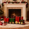 Rbied 47 in. L Metal Christmas Train, Festive Iron Train Decor with Gift-Shaped Carriages - 3 of 4