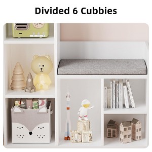 Kids Bookshelf 44.1in Width Toy Storage Organizer - 1 of 4