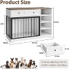 47” Large Dog Crate, Dog Kennel Indoor with 2 Drawers and 4 Shelves, Dog Crate Furniture TV Stand - 4 of 4