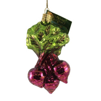 Old World Christmas 3.75 In Beets Ornament Vegetable Mineral Tree Ornaments