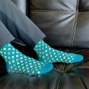Turquoise with Colorful Plus Pattern Socks from the Sock Panda (Men's Sizes, Adult Large) - 2 of 3