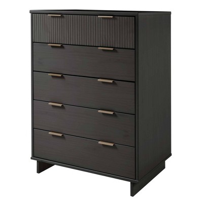 Granville Dark Grey Pinewood Vertical Dresser Set