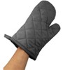Home Mart Goods Grey Heat Resistant Thick Soft Quilted Lining Kitchen Oven Glove Mitts - 4 of 4