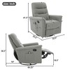 270° Swivel Recliner Massage Sofa Nursery Rocker Glider Accent Chair Leisure Lounge Chair with Adjustable Backrest & Side Pocket - ModernLuxe - 3 of 4