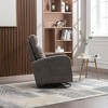 Glider Rocking Chair, Upholstery Comfortable Glider Chair, Metal Base Comfy Tall Back Rocking Armchair, Accent Reading Chair - 4 of 4