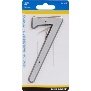 Hillman 4 in. Reflective Silver Plastic Nail-On Number 7 1 pc (Case of 3) - 1 of 1