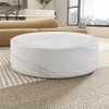 Fiberglass 31.49 Inch Round Coffee Table, Sturdy Fiberglass Table For Living Room No Assembly Required - 3 of 4