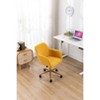 Okak Modern Adjustable 360 Revolving Home Office Desk Chair with Wheels,Teddy Wool Swivel Task Chair for Office,Study,Studio - 4 of 4