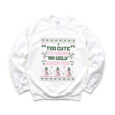 Simply Sage Market Women's Graphic Sweatshirt Too Cute Ugly Sweaters