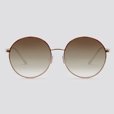 Women's Round Metal Silhouette Sunglasses - Wild Fable™ Gold