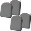 Aoodor Outdoor Chair Cushion W20''xD19'' Soft and Fade-resistant Polyester, Two Sets of  Ties for High Adaptability, Set of 4 - 3 of 4