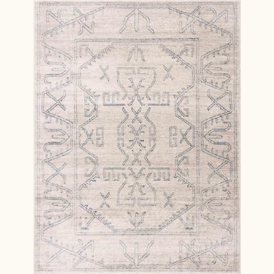 Hauteloom Divya Cream & Silver Blue Area Rug