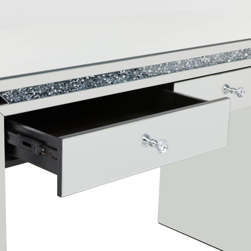 Glam Mirror and Glass Console Table Desk Silver - Olivia &#38; May, 6 of 30