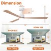 Parrot Uncle 52" Modern LED Ceiling Fan with Light and Remote 3 Blades - 4 of 4