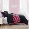 Betseyville Johnson Signature Hotel Solid Black King 4pc Comforter Sham Bonus Set - 2 of 4