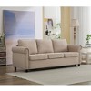 NicBex Convertible Sleeper Chair,81.5" Pull-out Sofa Bed with Adjustable Backrest,Couches with Foam Mattress for Living Room,Beige/Brown/Dark Gray - 2 of 4