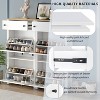 Whisen Modern Style Free Standing Shoe Storage Shoe Cabinet Set with Adjustable Panel and 4 Flip Drawers - 4 of 4