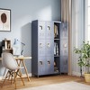 TIRAMISUBEST 9-Door Metal Locker Cabinet 72"H - Gray Storage Lockers with Keys for Gym, Office, School & Home, Industrial Style - 2 of 4