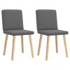 vidaXL Dining Chair Set of 2 Dark Grey - 2 of 4