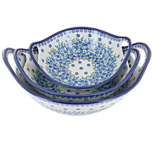 Blue Rose Polish Pottery 1347-1813-1814 Zaklady Bowl Set - 1 of 1