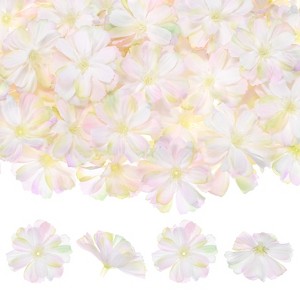 Unique Bargains Silk Fake Plum Blossom Artificial Flower Heads - 1 of 4