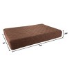 Waterproof Dog Bed - 2-Layer Memory Foam Pet Pad with Removable Machine Washable Cover - 30x21 Crate Mat for Dogs or Puppies by PETMAKER (Brown) - image 2 of 4