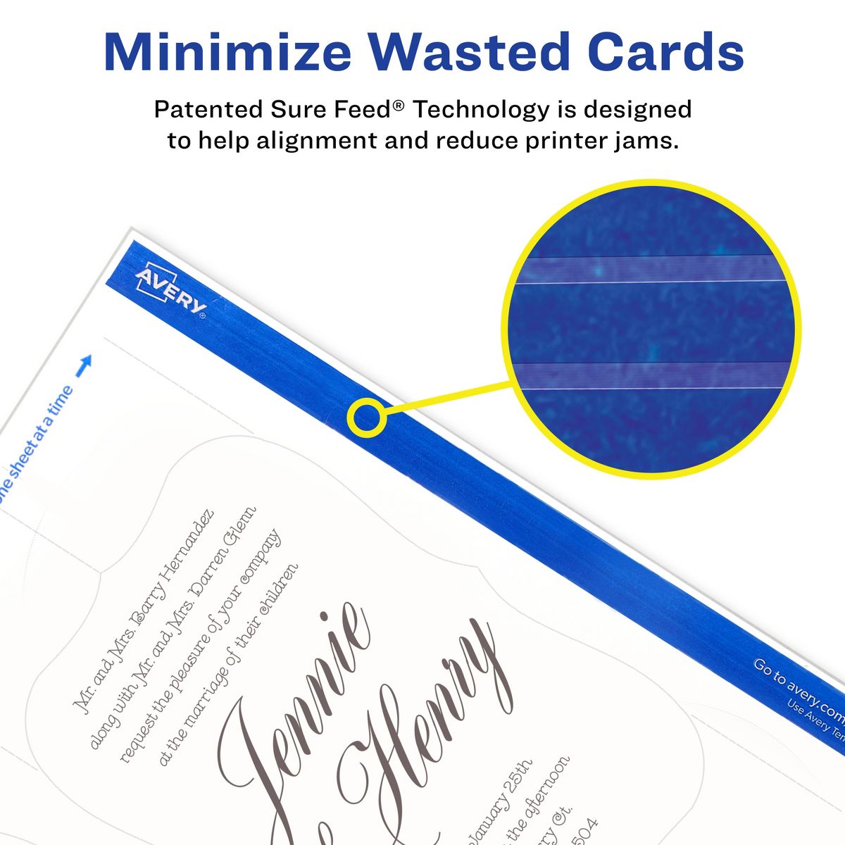 Avery Printable Matte White Edge Cards with Sure, 4" x 6" Rectangle - thumbnail 3