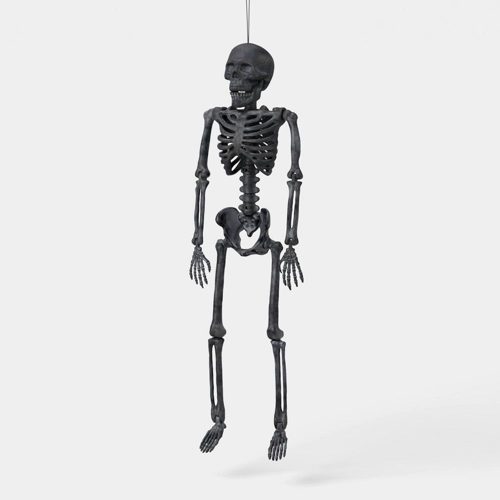 24" Small Skeleton Halloween Decorative Prop Black Terra Cotta - Hyde and EEK! Boutique™