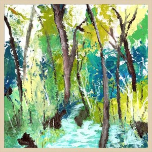 Amanti Art Turquoise Forest by Elan Studios Wood Framed Wall Art Print - 1 of 4