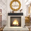 Vynxaria 48 in Solid Cedar Floating Wall Shelf Black 1pc Rustic Decorative Ledge Beam Fireplace Mantel Decorative Wall Shelf - 3 of 4