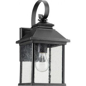 Quorum Lighting Pearson Glass Noir Wall Sconce, 1 Light, Wet Rated - 1 of 1