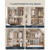 Adjustable Closet Organizer System - 4-8 ft Metal Shelving Unit with 6 Rods & 6 Shelves, 414 lb Capacity, Cloud White - 4 of 4