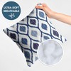 Americanflat 16"x16" Blue Diamond Pattern Design Throw Pillow with Premium Polyester - 3 of 4