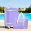 Lyngins 24 Inch 3 PCs Carry on Luggage Sets with Travel Duffel Bag and Toiletry Bag,Suitcases Sets with Spinner Wheels for Family Trips - 2 of 4