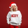 Simply Sage Market Women's Graphic Sweatshirt Merry Bold Word Puff Print - 2 of 4