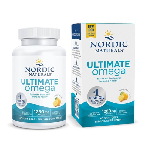 Nordic Naturals Ultimate Omega 3 Fish Oil Supplement Softgels - 60ct ...