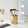 Juvale Gold Pen and Pencil Holder for Desk, Metal Organizer Holder for Makeup Brush (3.2 x 3.9 In) - 3 of 4