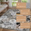 Vintage Washable Door Mat Small Farmhouse Floral Accent Rugs with Non-Slip Backing, Stain-Resistant Oriental Indoor Carpet - 4 of 4