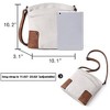 CLUCI Crossbody Bags for Women Leather Purse Travel Vacation Triple Pockets Vintage Handbags Shoulder Bags - 3 of 3