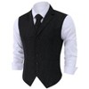 Men's Paisley Suit Vest and Tie Set Classic Floral Necktie Square Gothic Waistcoat for Tuxedo - 2 of 4