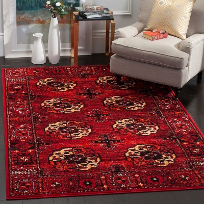 Vintage Red and Multi Persian Style 4' x 6' Area Rug