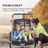 2-in-1 Bike Trailer and Stroller for 2 Kids with Foldable Frame and Safety Flag-3irtyhousy - 3 of 4