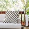 26"x26" Deny Designs Carey Copeland Checker Outdoor Throw Pillow Green - 2 of 4