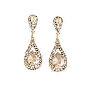 SOHI Women's Gold Dazzling Drop Earrings - 1 of 3
