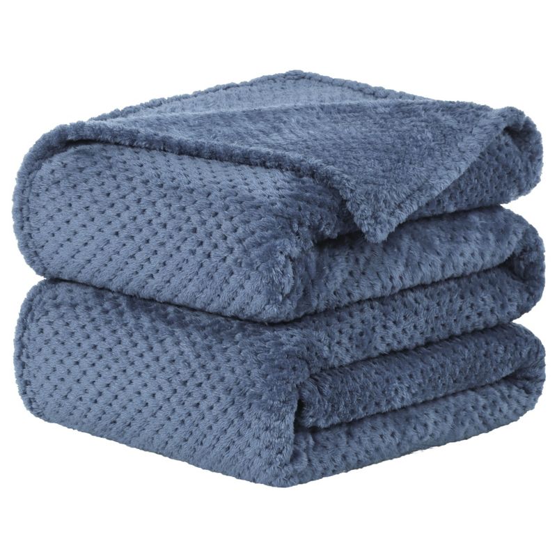PiccoCasa Flannel Fleece Bed Blankets Fuzzy Plush Lightweight Bed Blankets, 1 of 9