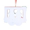 3.25 In Snowman Couple In Red Frame Christmas Snowflakes Tree Ornaments - 2 of 3