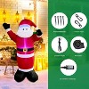 4E's Novelty Christmas Santa Inflatable Outdoor Decoration - 5ft Life Size Santa Blow Up Christmas Decorations Outdoor with LED Lights, Stakes & Ropes - 3 of 4