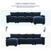 YOOCOZZ Chenille Sectional Sofa with Chaise Lounge, Side Storage Pockets, Armrest Pillows, Double Cushions - 4 of 4
