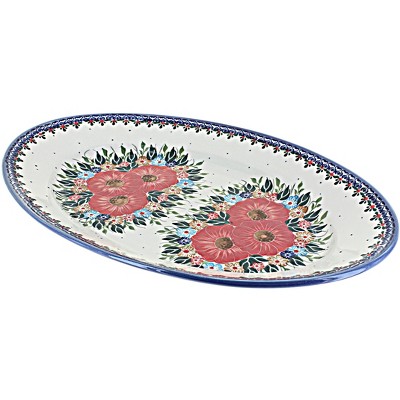 Blue Rose Polish Pottery A286 Andy Large Platter